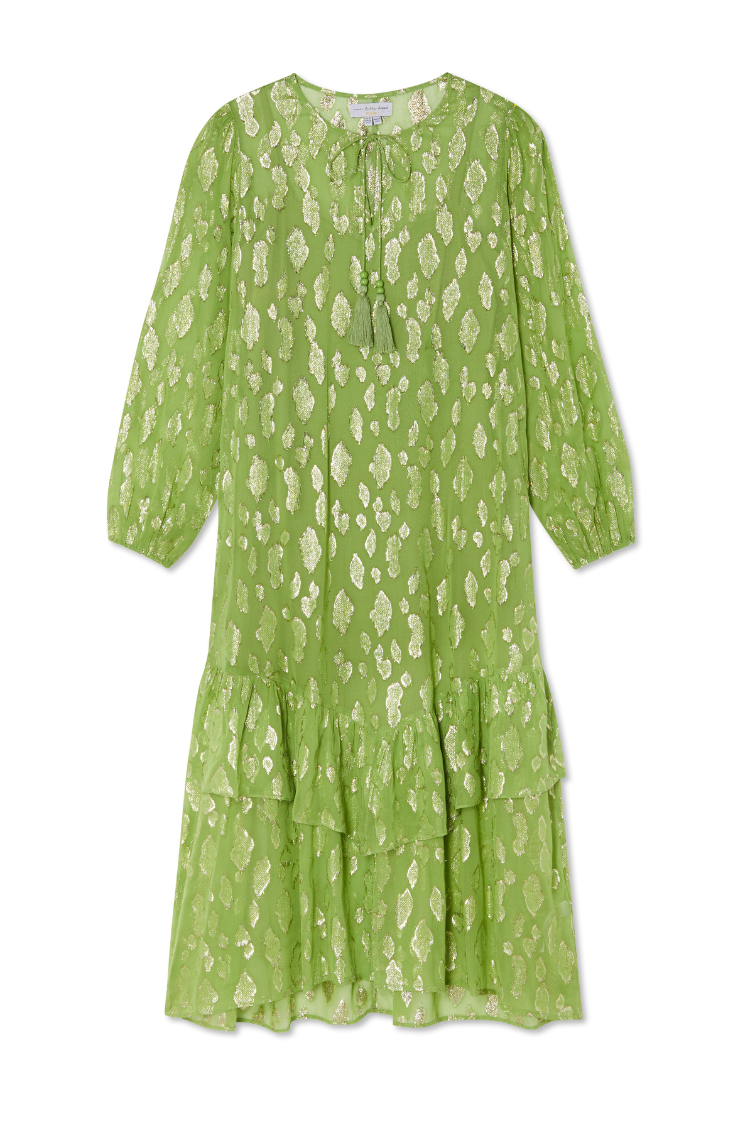 Green Jacquard Harmony Dress