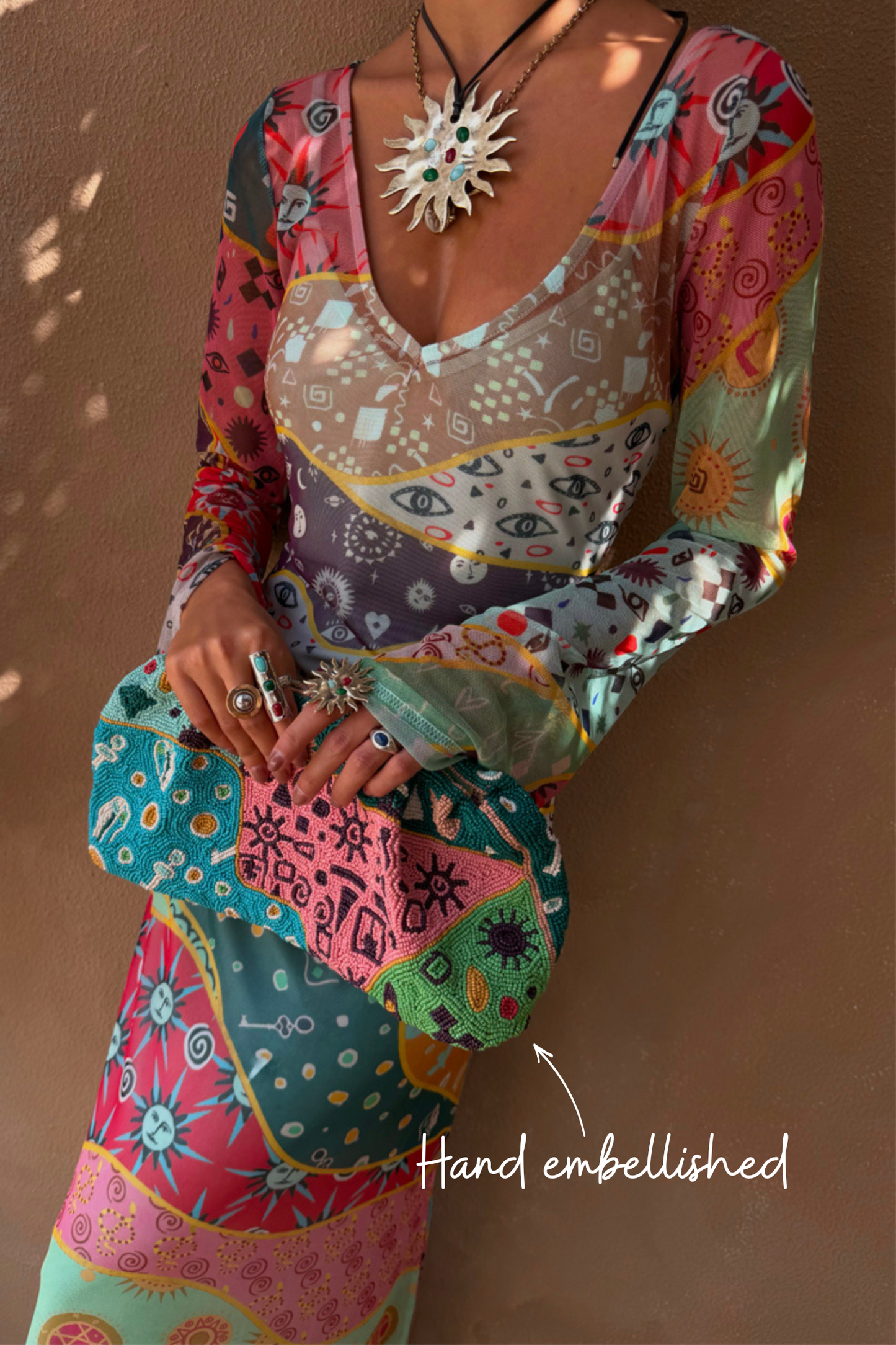 Morocco Beaded Clutch Bag