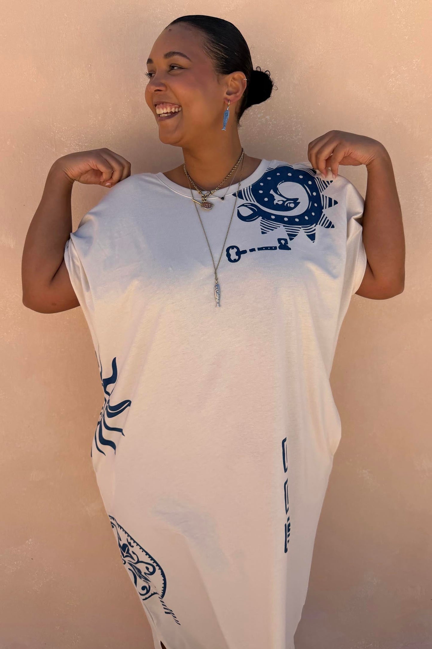 Cream Dolce Vita T-Shirt Dress