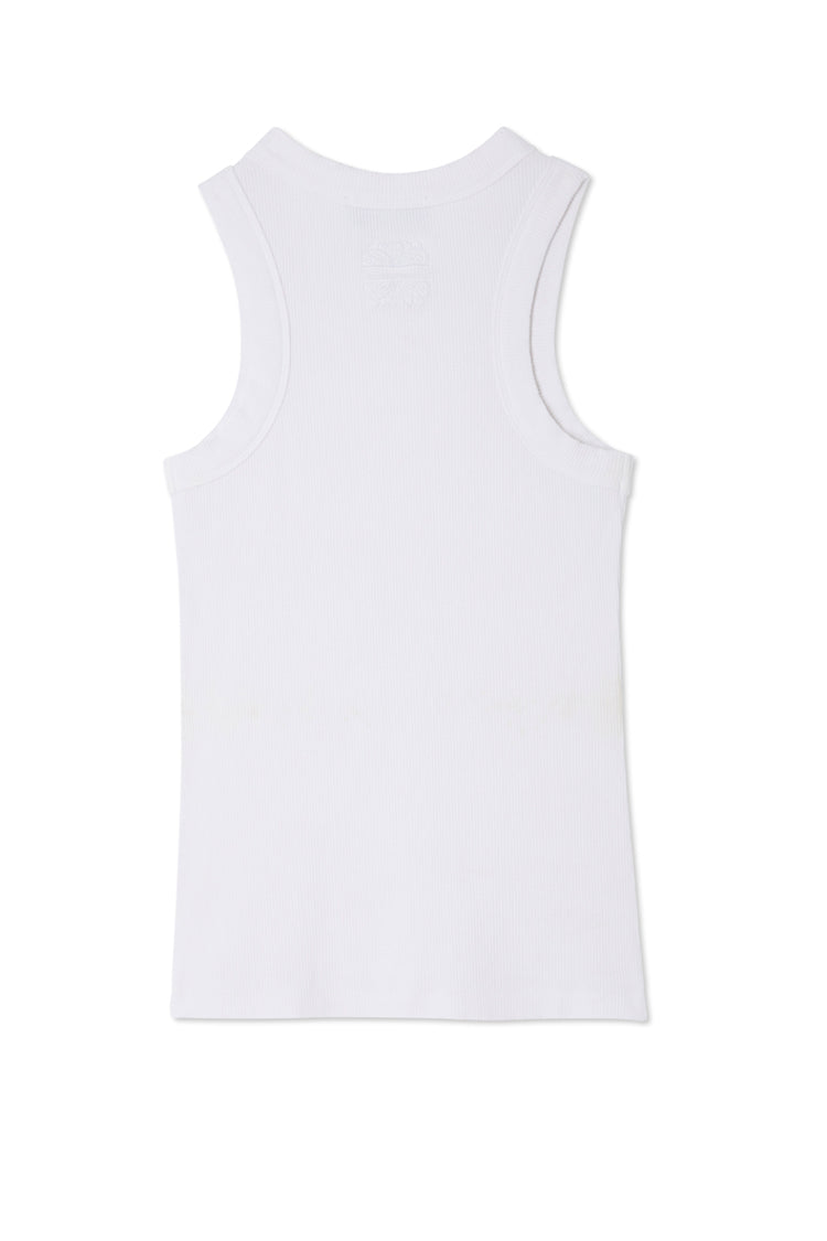 White Ribbed Tank