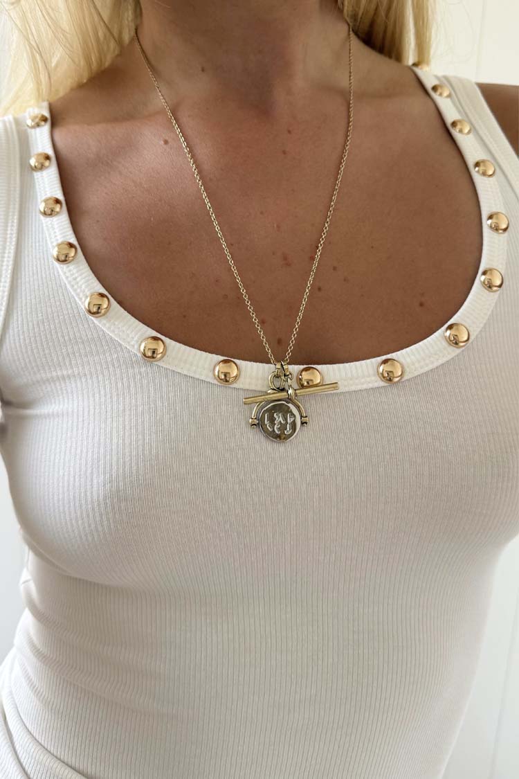 Deloris Thin Chain I Love You Necklace