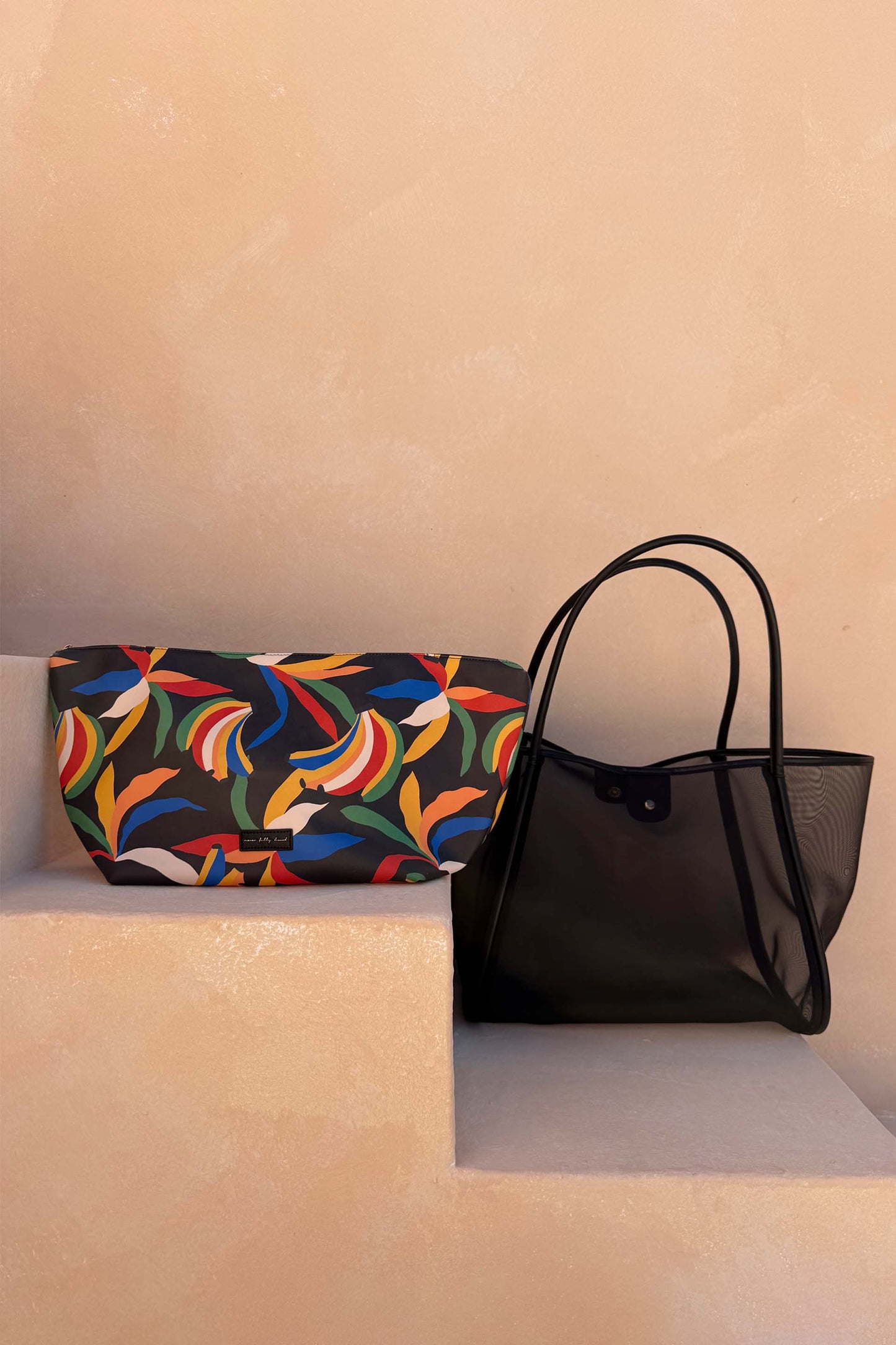 Black Mesh Tote Bag