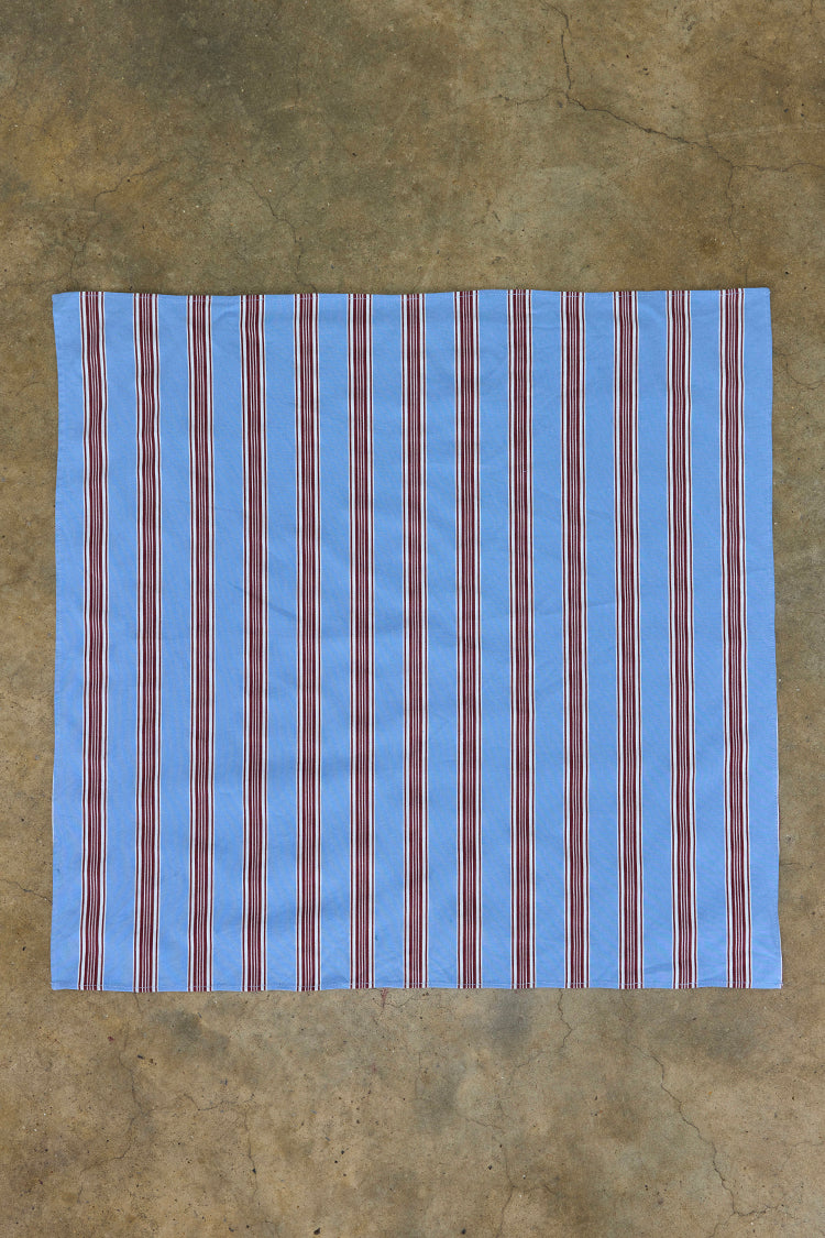 Blue Cotton Stripe Bandana
