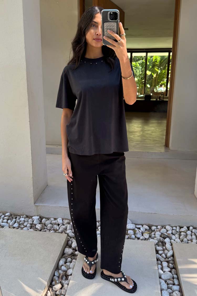 Black Studded T-Shirt