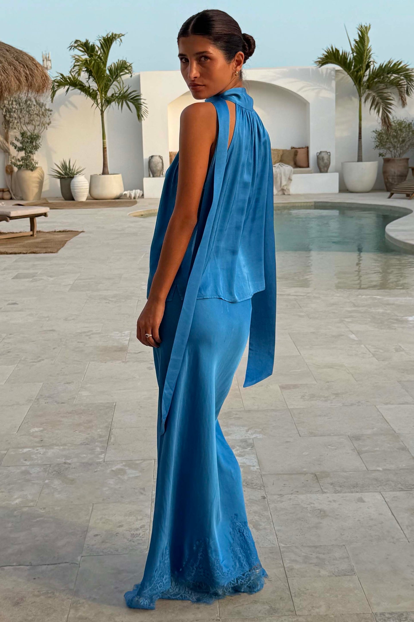 Cobalt Maeva Midi Skirt