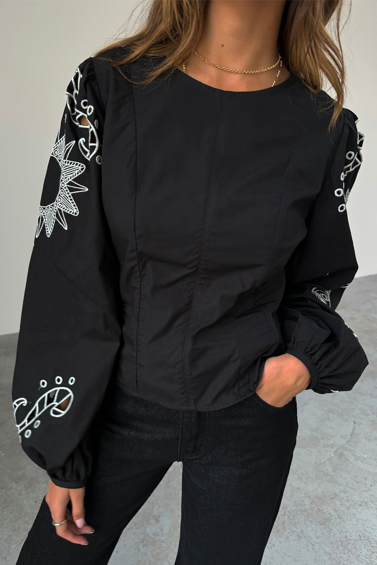Black Enchanted Lillie Top