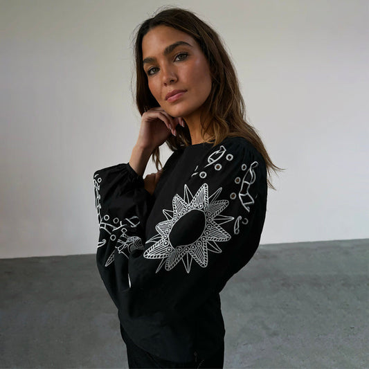 Black Enchanted Lillie Top