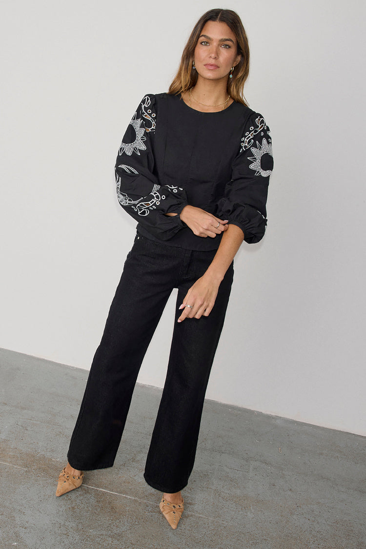 Black Enchanted Lillie Top