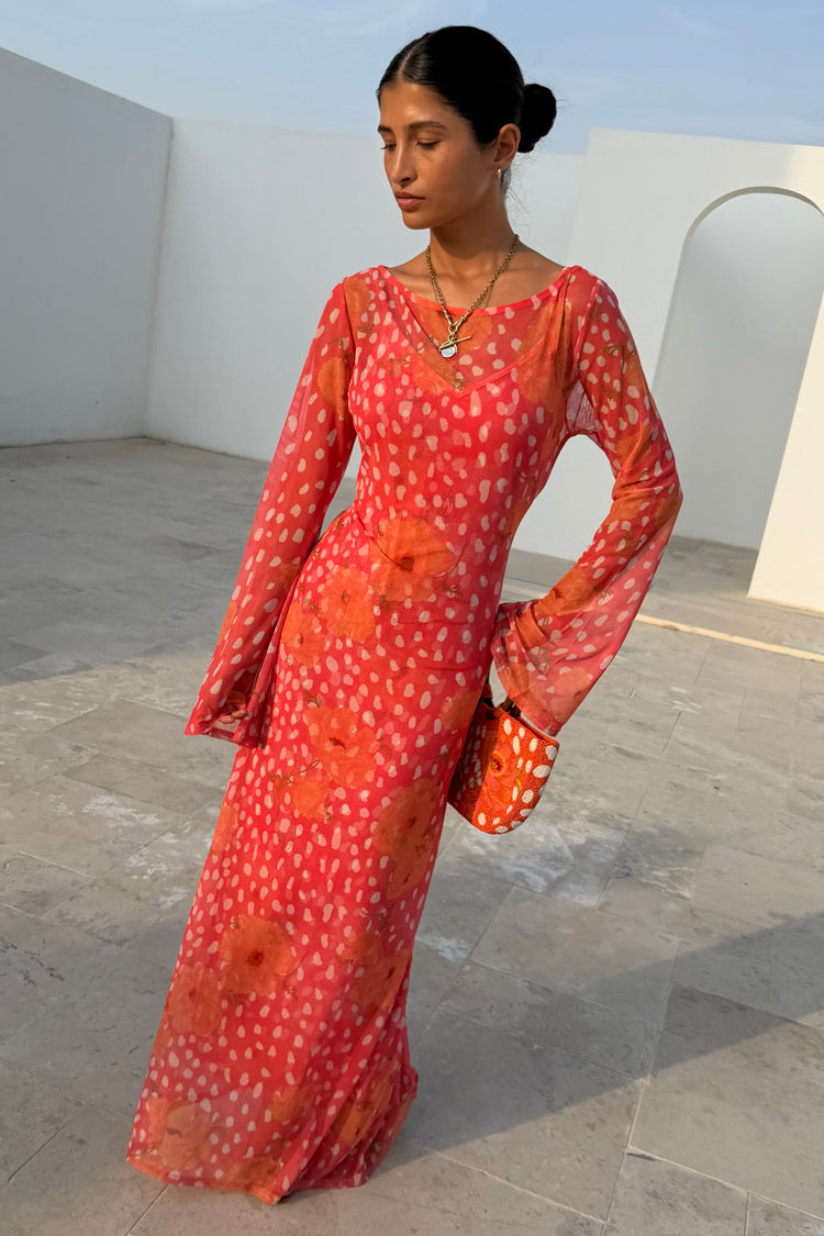 Coral Fawn Poppy Aria Dress