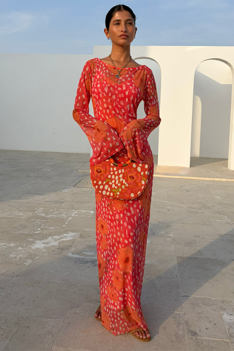 Coral Fawn Poppy Aria Dress