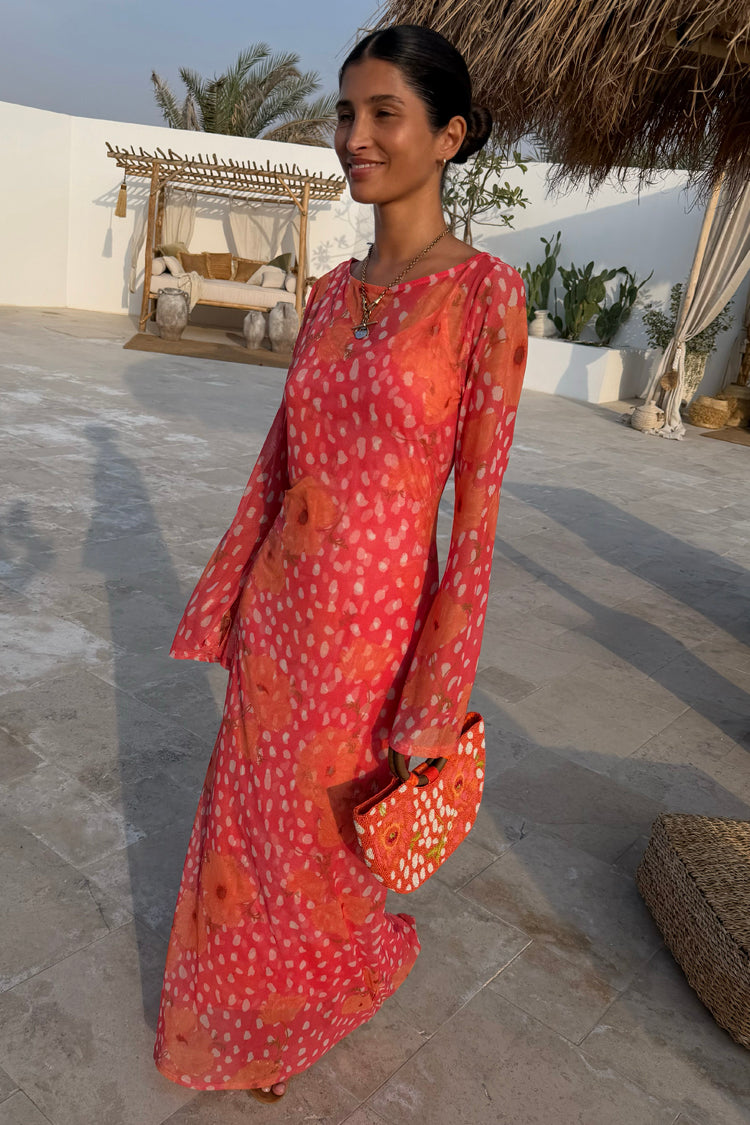 Coral Fawn Poppy Aria Dress Petite