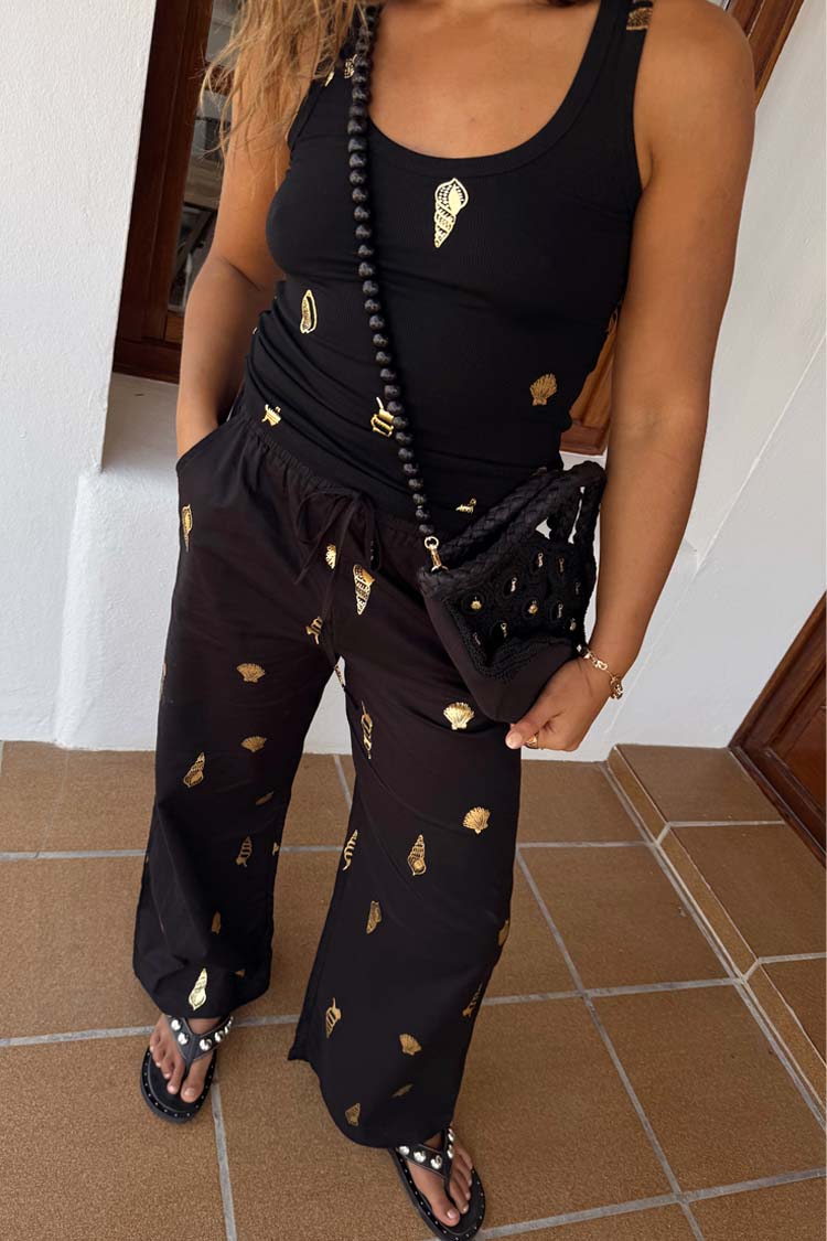 Black Shell Elissa Trousers