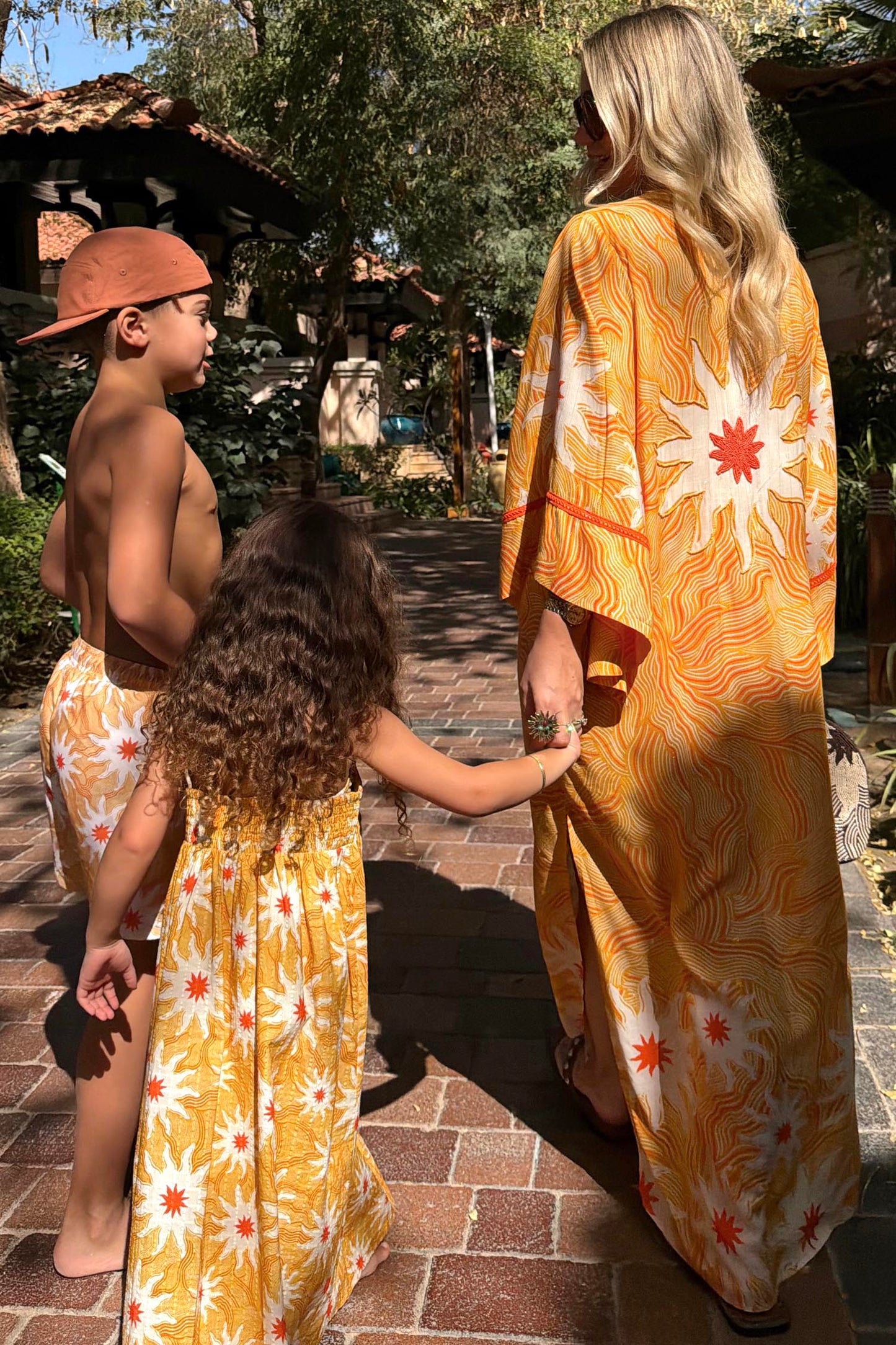 Yellow Sun Kimono with Beading